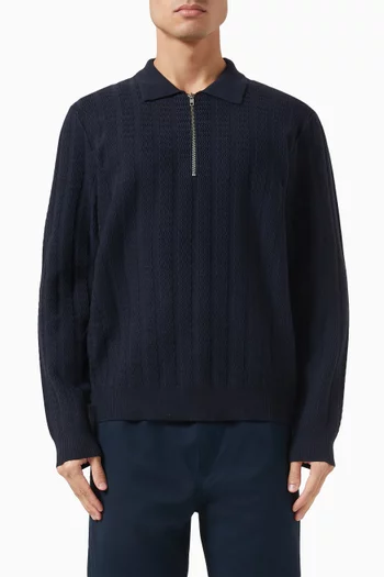 Gabriel Polo Shirt in EcoVero Viscose Blend Knit