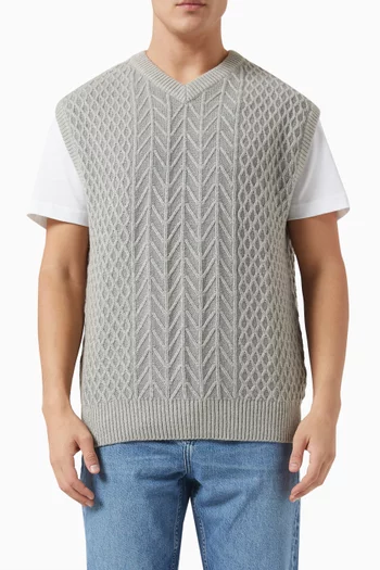 Ethan Sweater Vest in Wool Blend