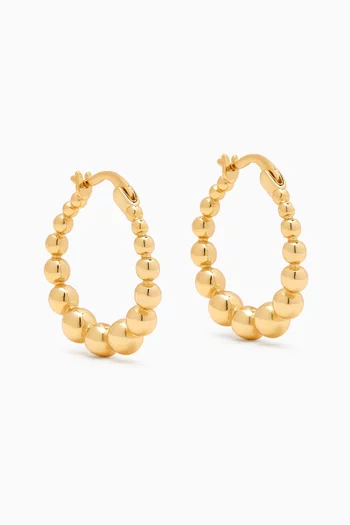 Graduated Hoop Earrings in 14kt Gold-plated Brass
