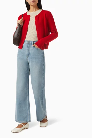 Wilder Wide-leg Cropped Jeans in Denim