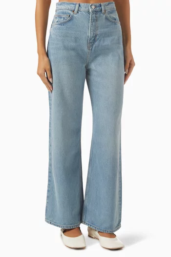 Wilder Wide-leg Cropped Jeans in Denim
