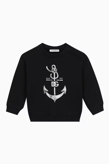 DG Anchor-print Sweatshirt in Cotton-jersey