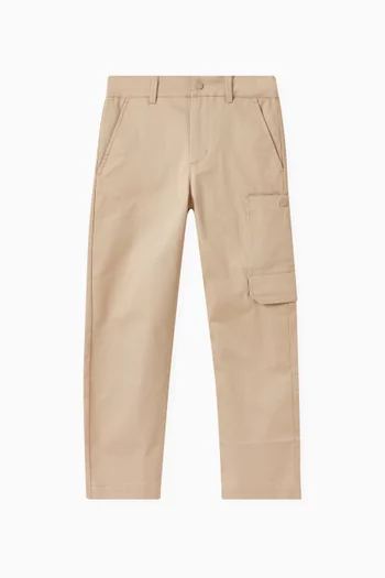 Cargo Trousers in Cotton Twill