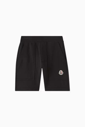 Logo Bermuda Shorts in Cotton Fleece