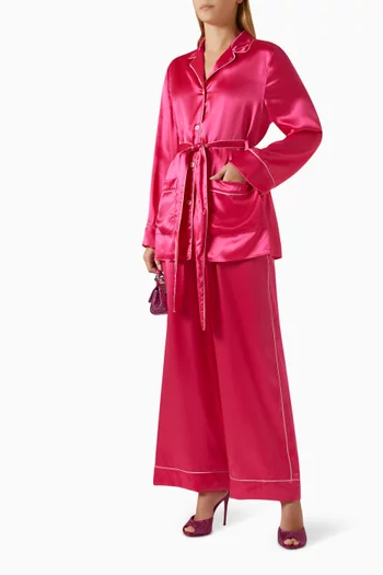 Wide-leg Pyjama Pants in Silk