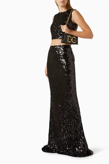 Sequinned Mermaid Maxi Skirt