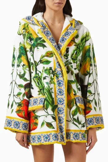 Signature Print Robe in Cotton
