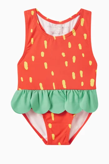 لباس سباحة بنقشة فراولة