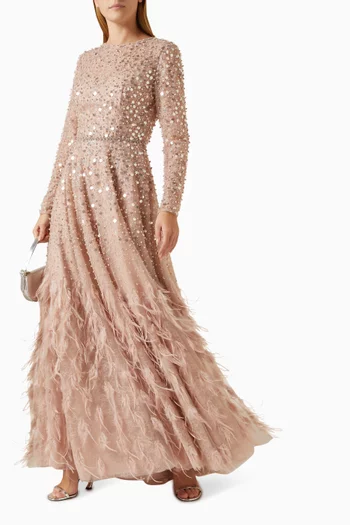 Disc-embellished Maxi Dress