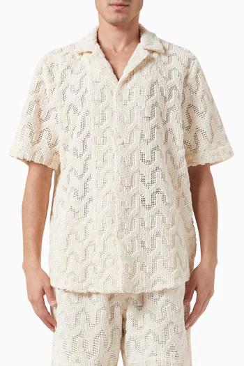 Atlas Crochet Shirt in Cotton Blend