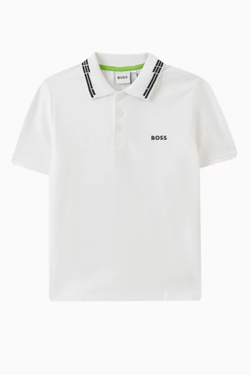 Logo-embroidered Polo Shirt in Cotton