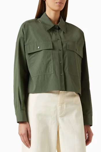 Carter Cropped Shirt in Cotton