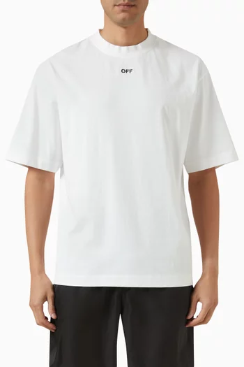 Scribble Diagonal Logo T-shirt in Cotton