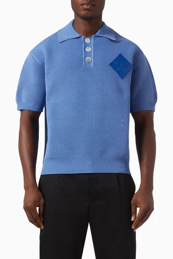 Logo-patch Knitted Polo Shirt