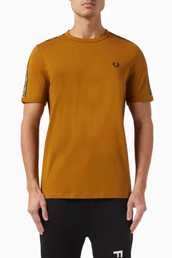 Contrast Tape Ringer T-shirt in Cotton-jersey
