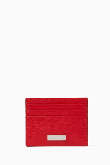 Lingotto Card Holder in Hammered Leather