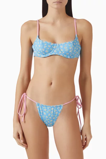 Cola Underwire Balconette Bikini Top in Stretch Nylon