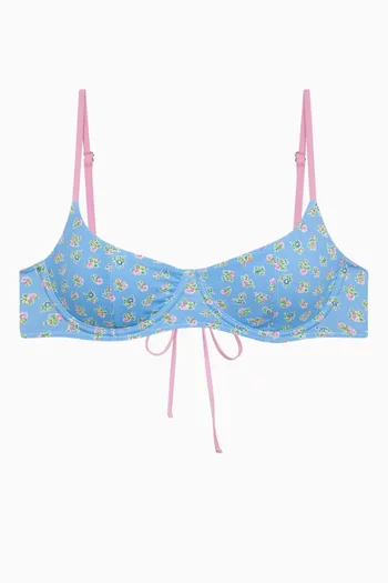 Cola Underwire Balconette Bikini Top in Stretch Nylon