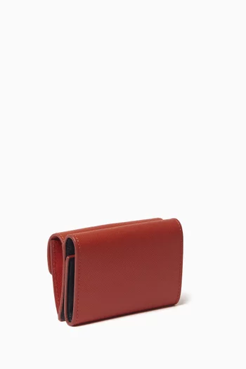 Tri-fold Wallet in Saffiano Leather