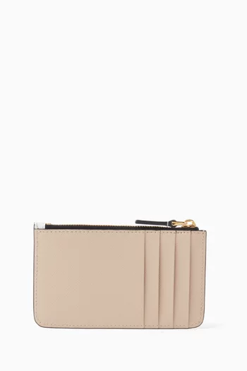 Logo Cardholder in Smooth Leather