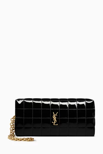 Cassandre Matelassé Carré Pouch in Shiny Canvas