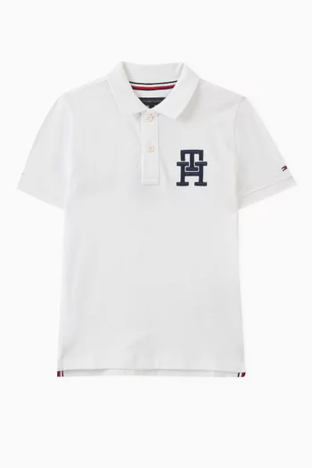 TH Monogram Polo Shirt in Cotton