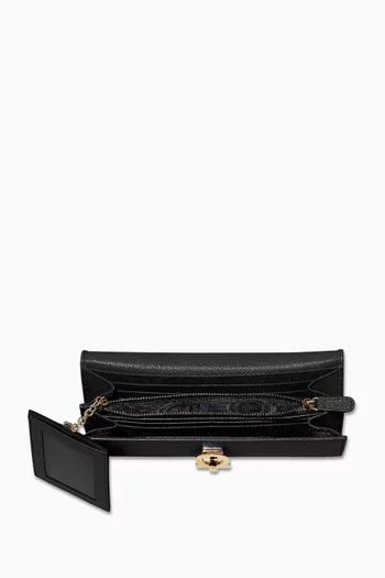 Gancini Continental Wallet in Calf Leather