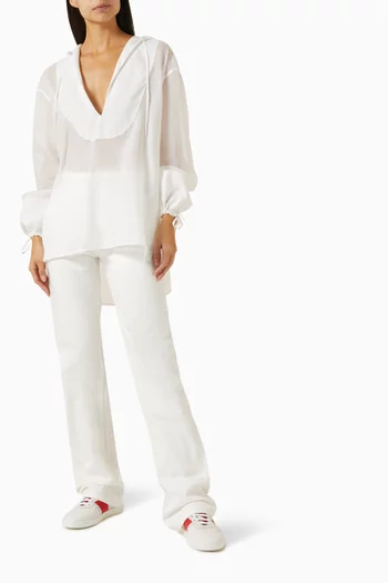 Hooded Tunic in Organza