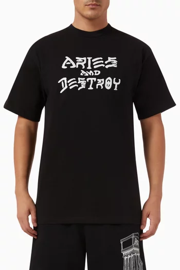 Vintage Aries and Destroy T-shirt in Cotton Jersey
