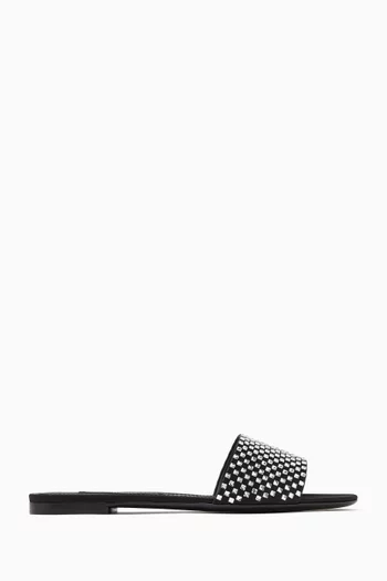Crystal-embellished Flat Slides