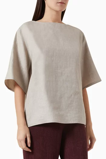 Mara T-shirt in Linen & Silk