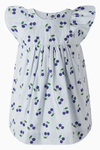 Lulu Cherry-print Dress in Organic Cotton