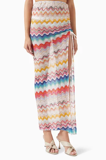 Wave Wrap Around Skirt in Rayon