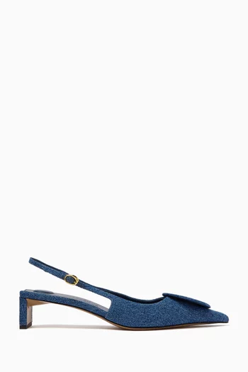 Les Slingbacks Duelo Hautes 40 Pumps in Denim