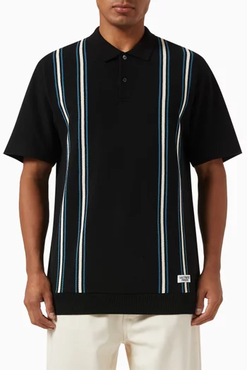 Striped Polo Shirt in Knit