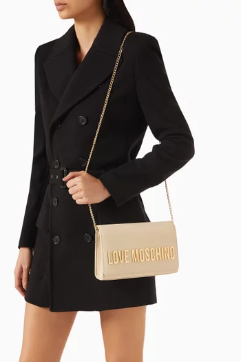 Small Smart Daily Crossbody Bag in Faux Leather