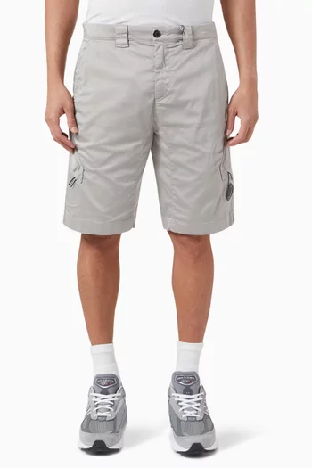 Utility Shorts in Stretch Sateen