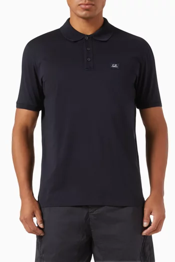 Logo Polo Shirt in 70/2 Mercerized Cotton Jersey