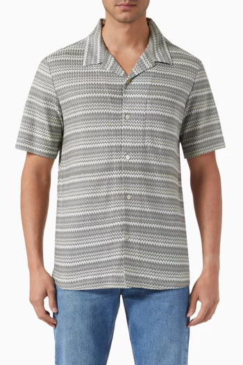 Zigzag Striped Shirt in Cotton