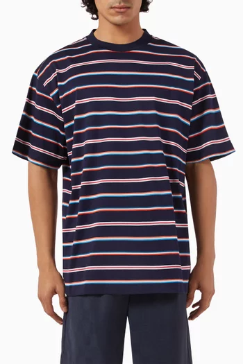 Horizontal Striped T-shirt in Cotton