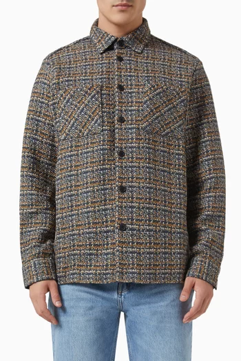 Eden Check Whiting Overshirt in Cotton