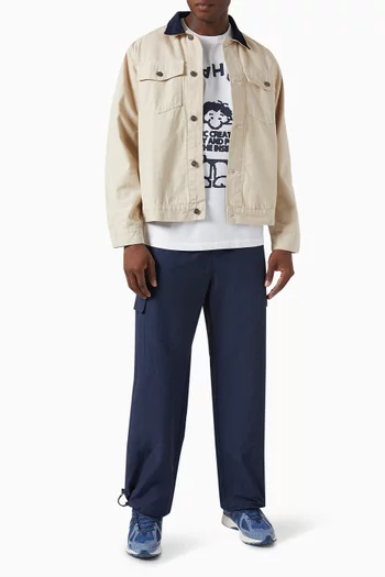 Straight Leg Cargo Pants in Cotton