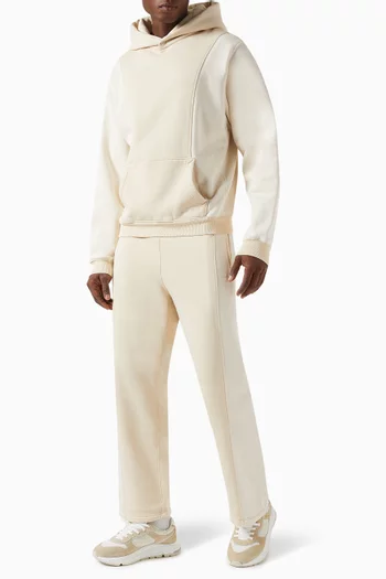 كنزة بغطاء رأس مقسمة بأجزاء وأزرار كبس صوف