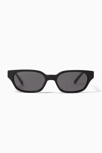 Slim Rectangular Sunglasses in Acetate