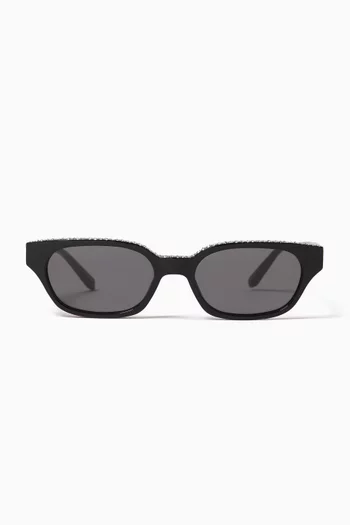 Crystal-embellished Sunglasses in Acetate