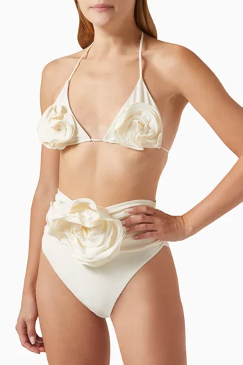 Roses Triangular Bikini Bra in Nylon