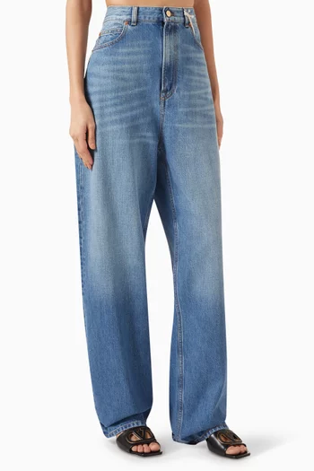 Valentino Wide-leg Jeans in Denim