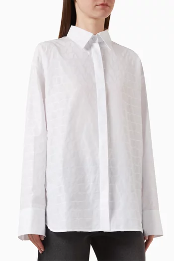 Valentino Garavani Iconographe Jacquard Shirt in Cotton-poplin
