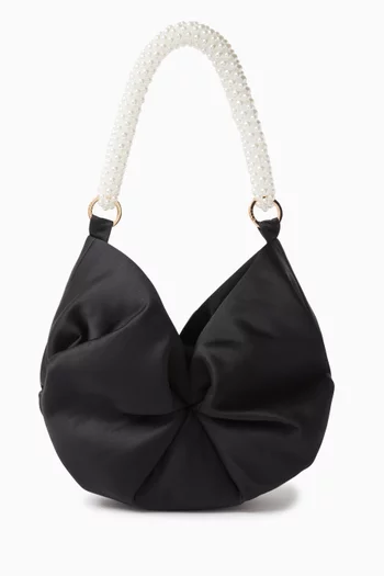 Small Rosh Pearl Tote Bag in Satin