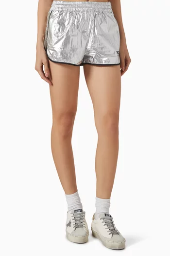 Diana Star Shorts in Metallic Technical Fabric